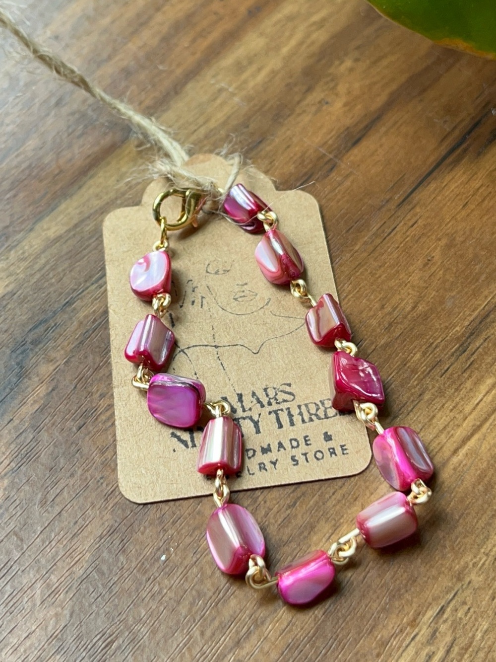 PINK SHELL BRACELET